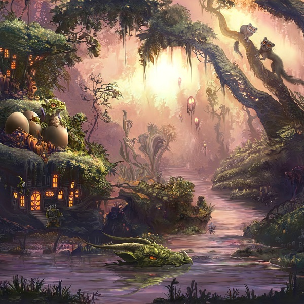 Silhouette of a hiker at sunset